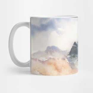 Tundra Mountain Watercolor Painting Mug